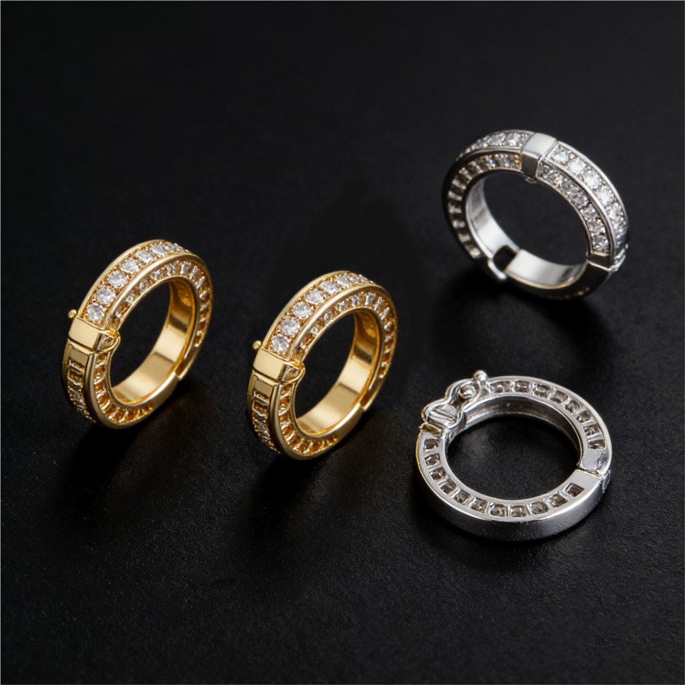 Jewelry Making Brass - 2pcs Round Connector Buckles Pearl Clasps