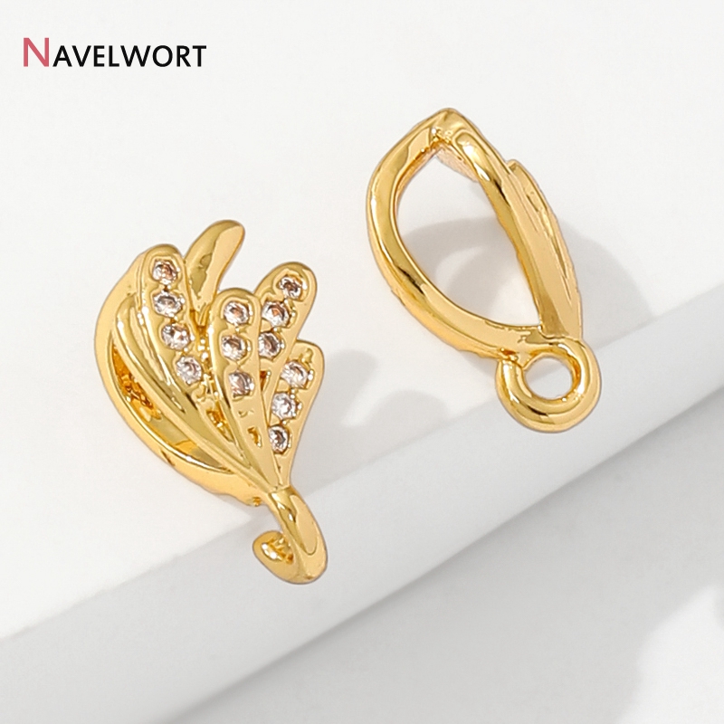 Jewelry Making Brass - 18K Gold Plated Brass With Zircon