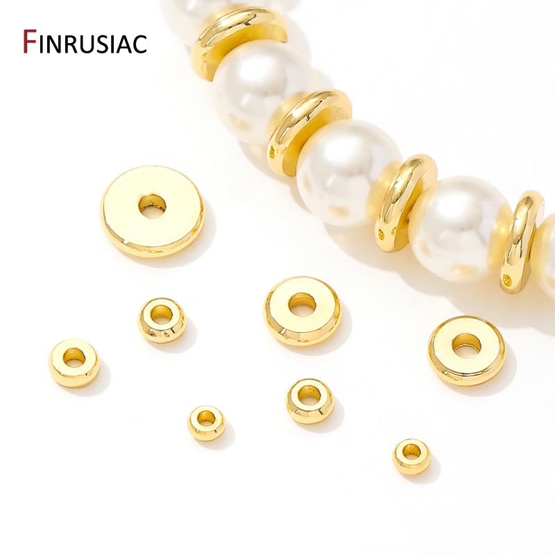 Jewelry Making Items - 18K Gold Plated Brass Flat Spacer