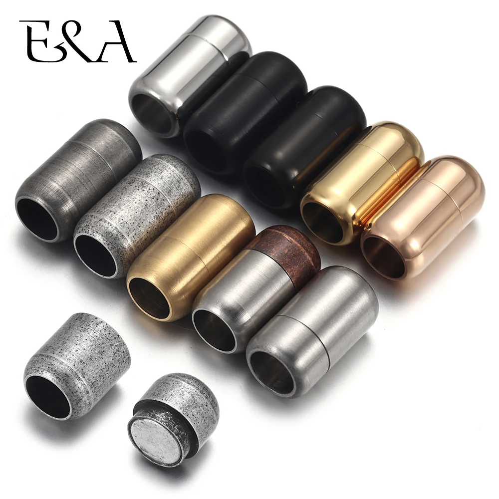 Jewelry Making Brass - Stainless Steel 3mm-8mm Round Magnetic Clasps