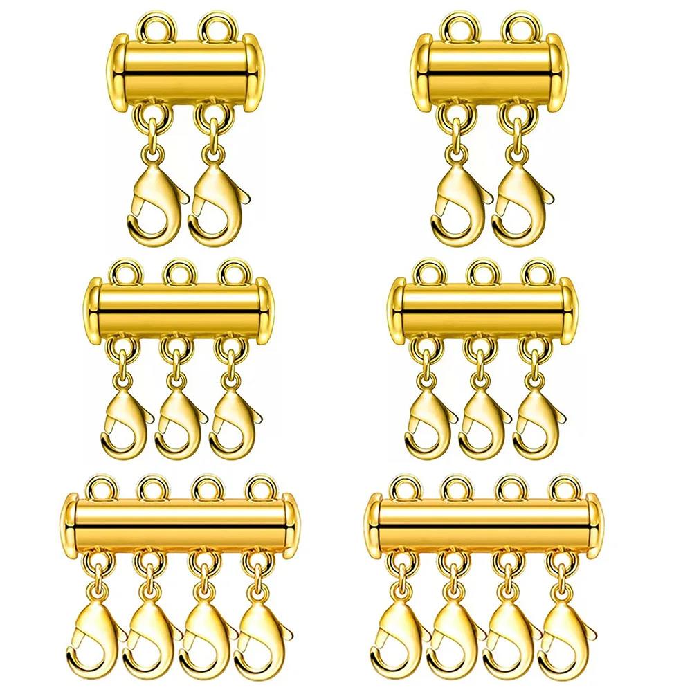 Jewelry Making Brass - 2pcs Multi Strand Necklace Layer Lobster