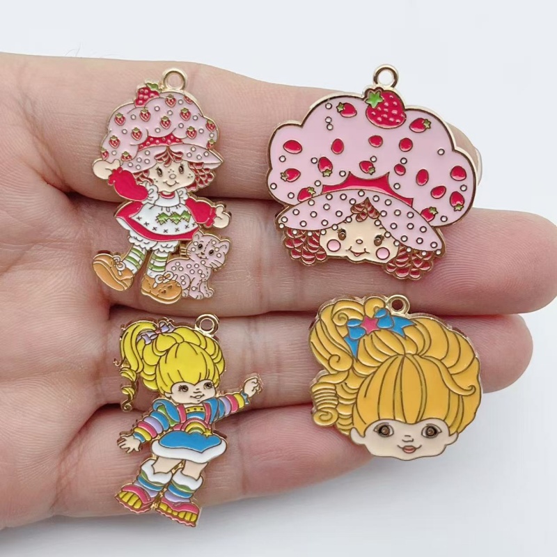 Jewelry Making Brass - 10pcs Cute Little Girl Enamel Metal