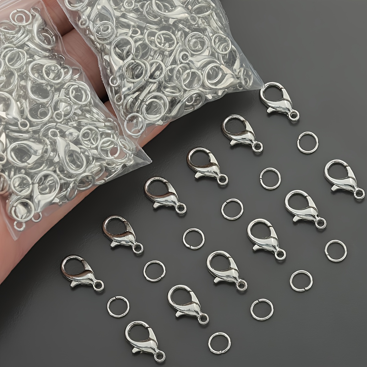 1/2/300pcs Lobster Clasps Open - Jewelry Making Jump Rings ulasan dan harga