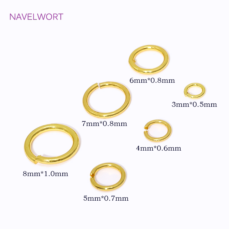 14K/18K Gold Plated Split Ring - Jewelry Making Jump Rings ulasan dan harga