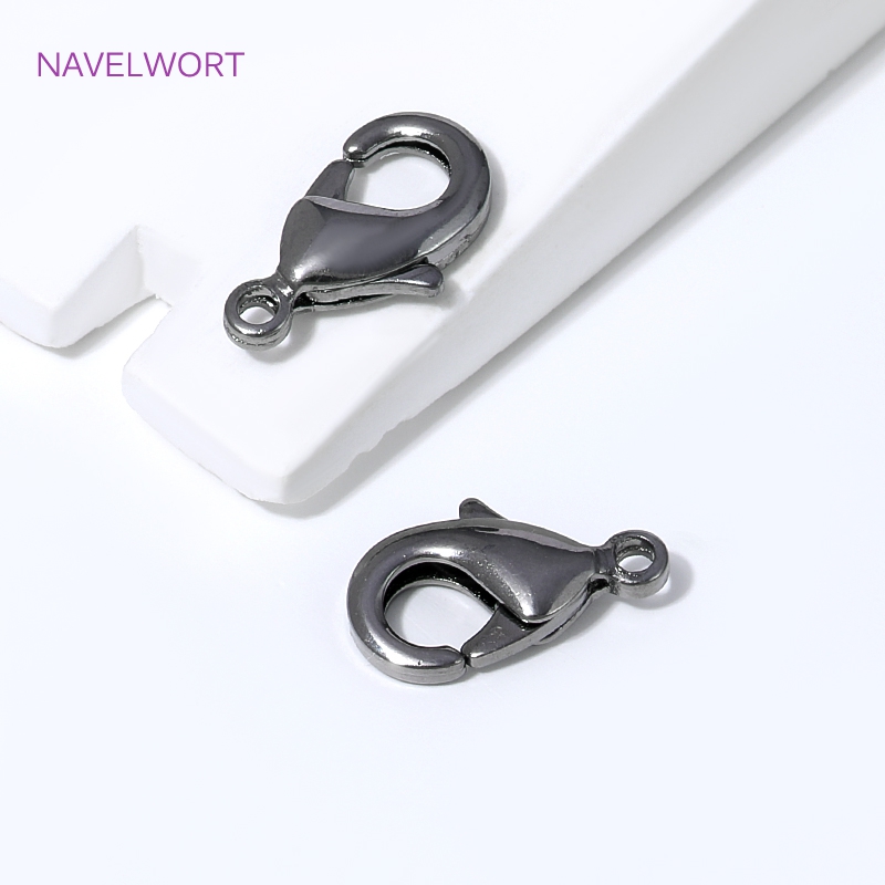 Black Plated Brass 12mm Lobste - Jewelry Making Items ulasan dan harga