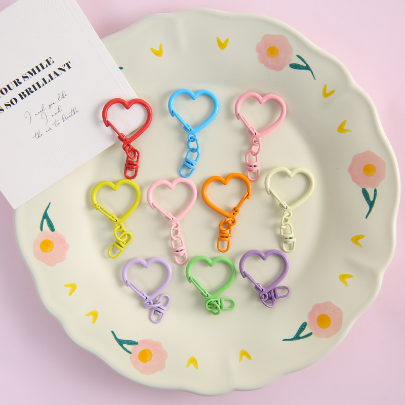 10Pcs Colorful Zinc Alloy Hear - Jewelry Making Jump Rings ulasan dan harga