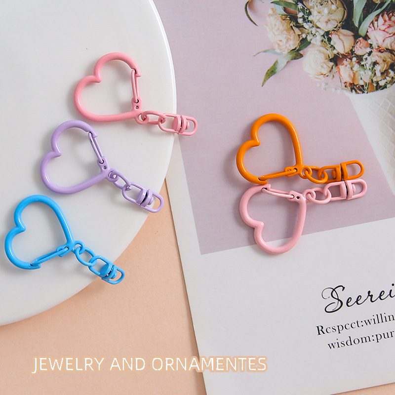 10Pcs Colorful Zinc Alloy Hear - Jewelry Making Jump Rings ulasan dan harga