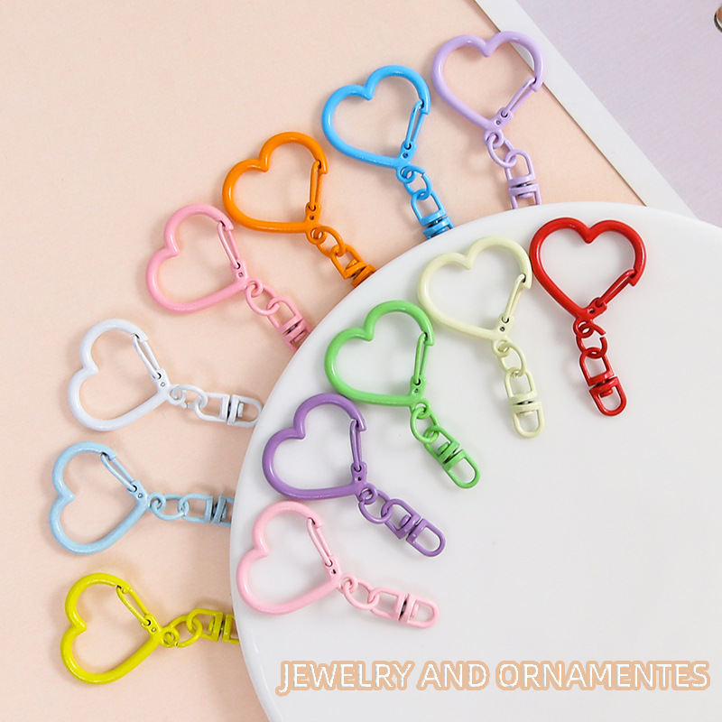 10Pcs Colorful Zinc Alloy Hear - Jewelry Making Jump Rings ulasan dan harga