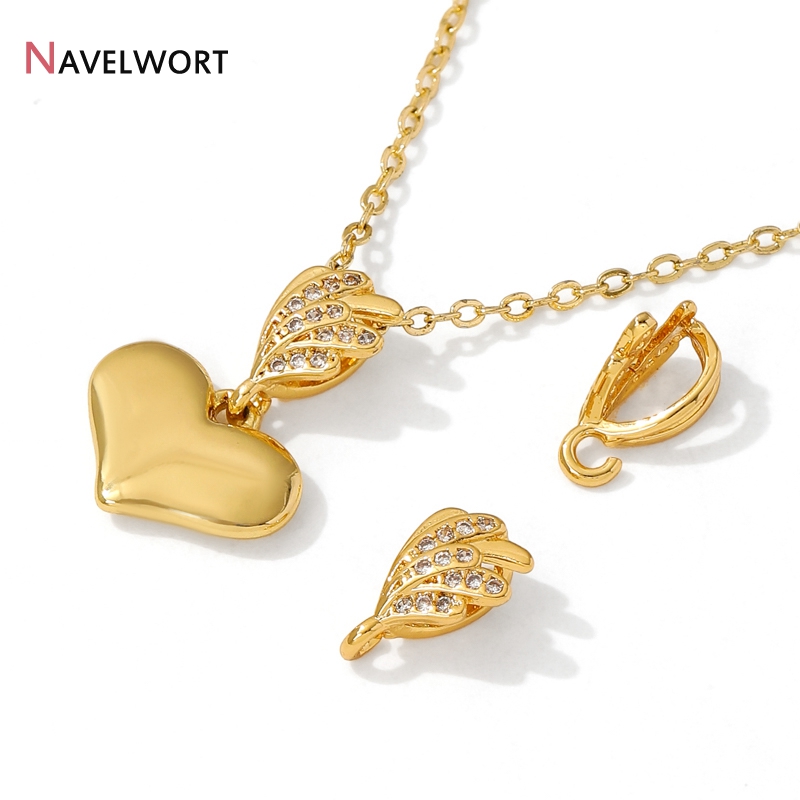 18K Gold Plated Brass With Zir - Jewelry Making Brass ulasan dan harga