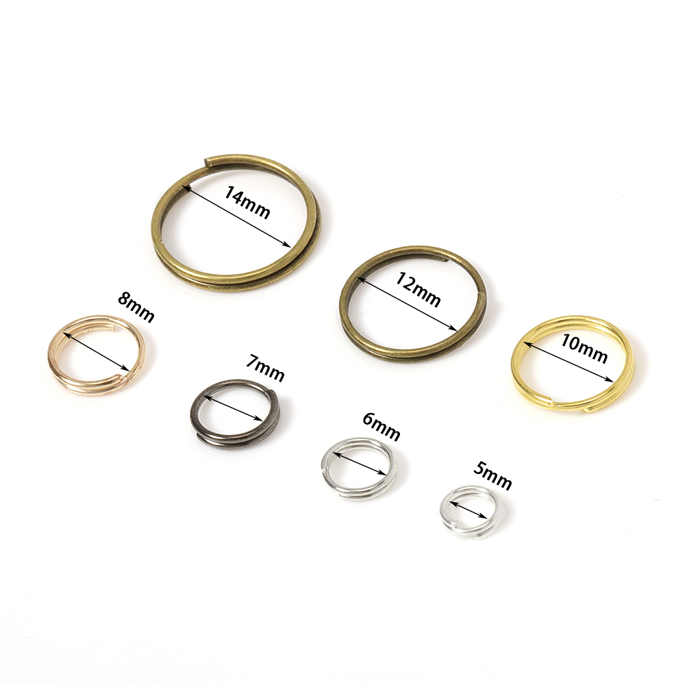 200pcs 5-14mm Key Ring Double  - Jewelry Making Jump Rings ulasan dan harga