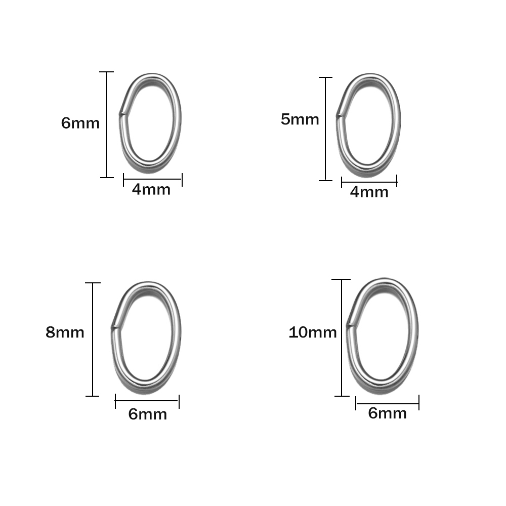 50pcs 3 Colors Stainless Steel - Jewelry Making Jump Rings ulasan dan harga