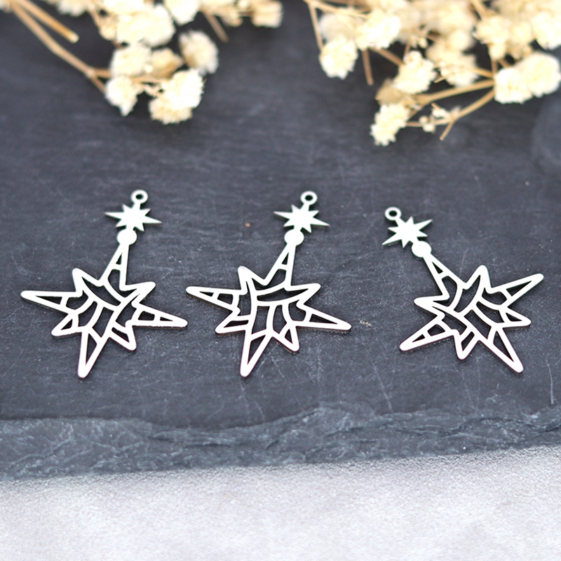 3pcs Guide Pole Star Charms Si - Jewelry Making Guide ulasan dan harga