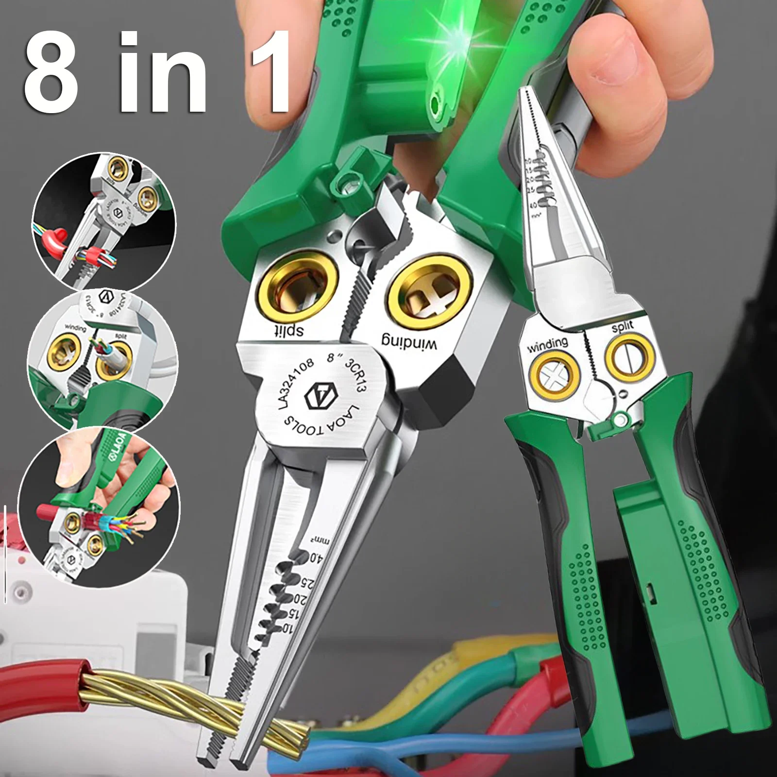 8 in 1 Stainless Steel Wire St - Jewelry Making Needle Nose Pliers ulasan dan harga