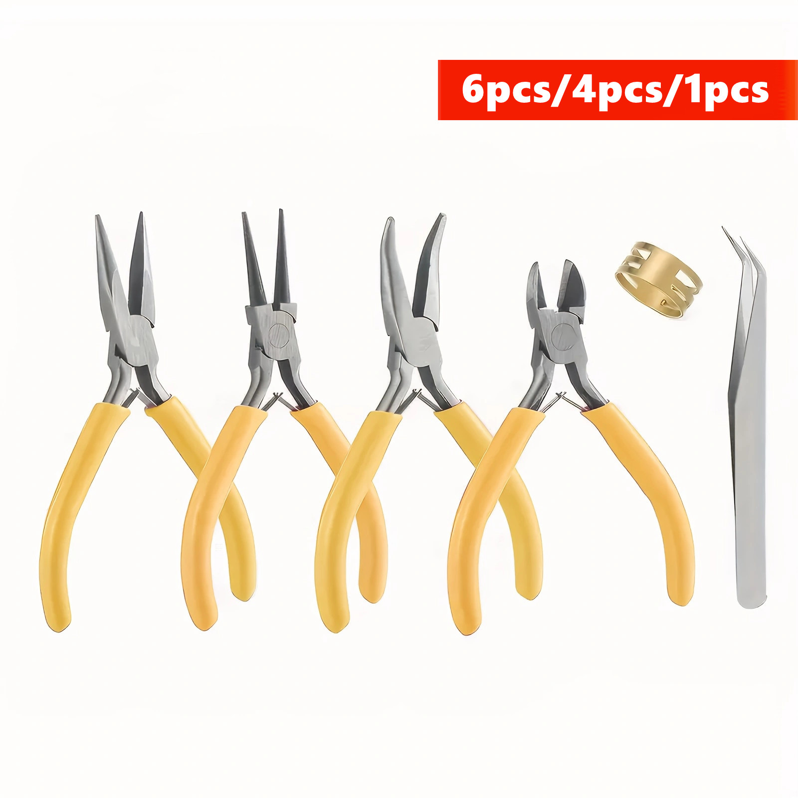 6/4/1pcs Yellow Jewelry Making - Jewelry Making Needle Nose Pliers ulasan dan harga