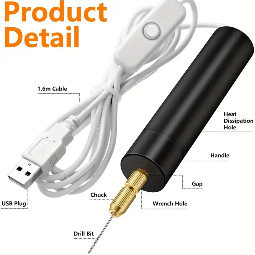 Mini Electric Drill USB Powere - Jewelry Making Rotary Tool ulasan dan harga