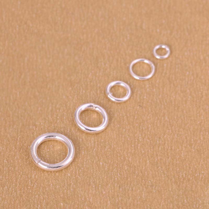 10pcs Genuine Real Pure Solid  - Jewelry Making Jump Rings ulasan dan harga