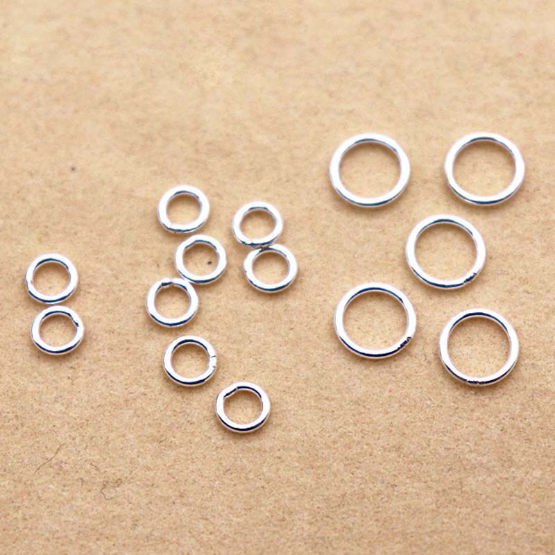 10pcs Genuine Real Pure Solid  - Jewelry Making Jump Rings ulasan dan harga