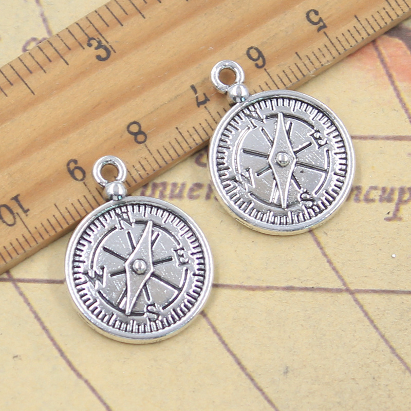 10pcs Charms Compass Guide 27x - Jewelry Making Guide ulasan dan harga