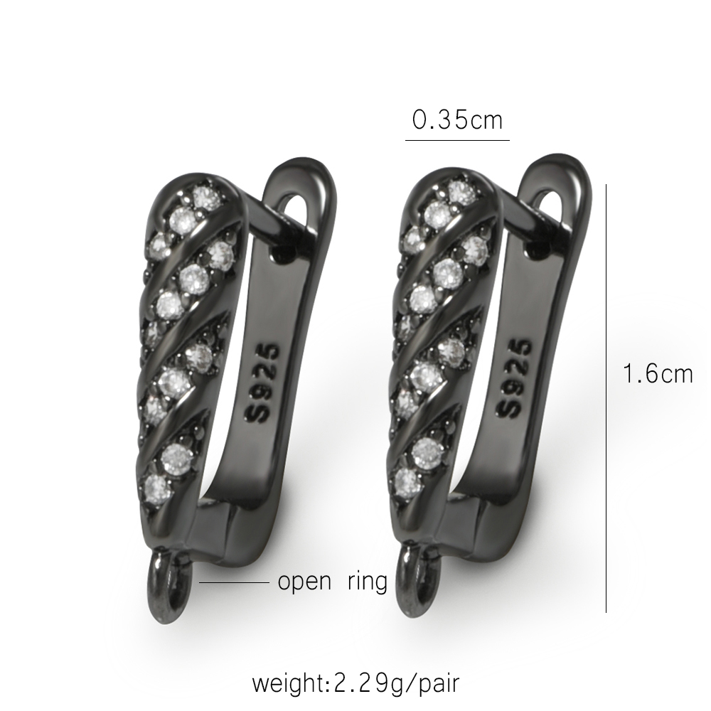 YANASI 1 Pair Gun Black  Brass - Jewelry Making Brass ulasan dan harga