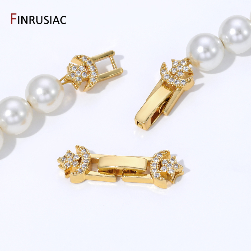 18K Gold Plated Brass Pearl Cl - Jewelry Making Items ulasan dan harga