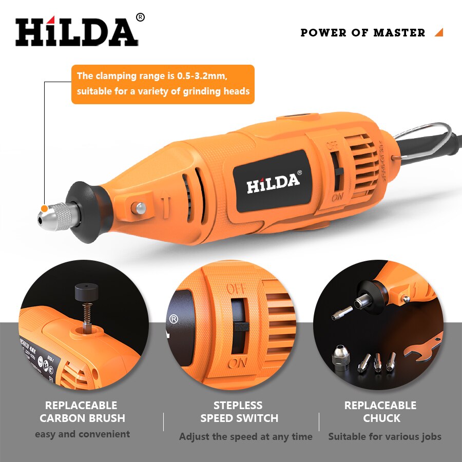HILDA Electric Drill Grinder E - Jewelry Making Rotary Tool ulasan dan harga