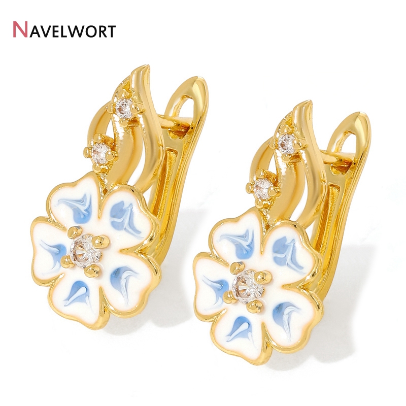 18K Gold Plated Brass With Zir - Jewelry Making Brass ulasan dan harga