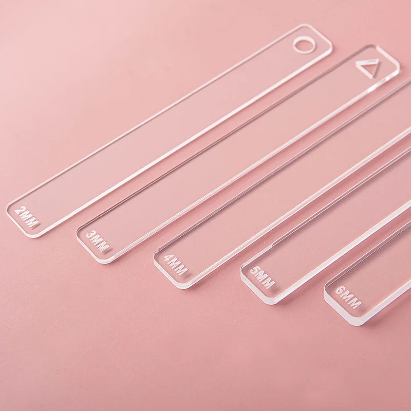 10pcs Clay Ruler Acrylic Soft  - Jewelry Making Guide ulasan dan harga