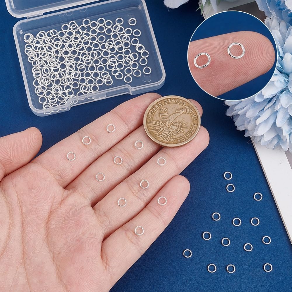 200pcs 925 Sterling Silver Pla - Jewelry Making Jump Rings ulasan dan harga
