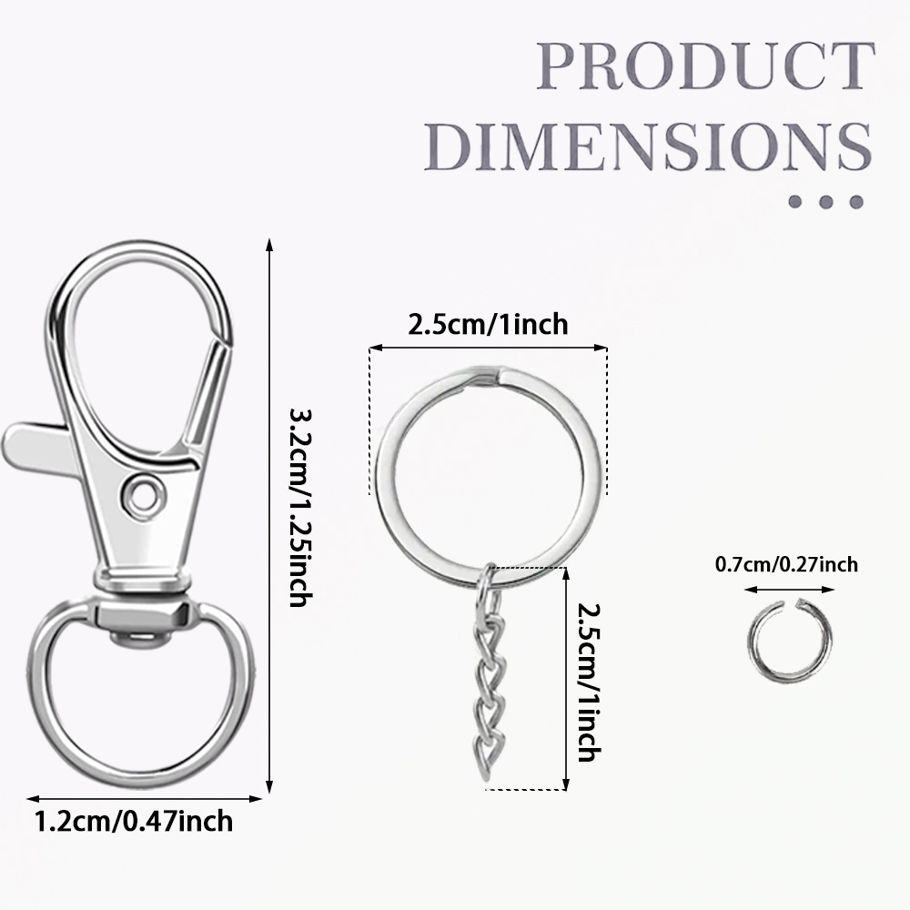 15/30 Set Swivel Lobster Clasp - Jewelry Making Jump Rings ulasan dan harga