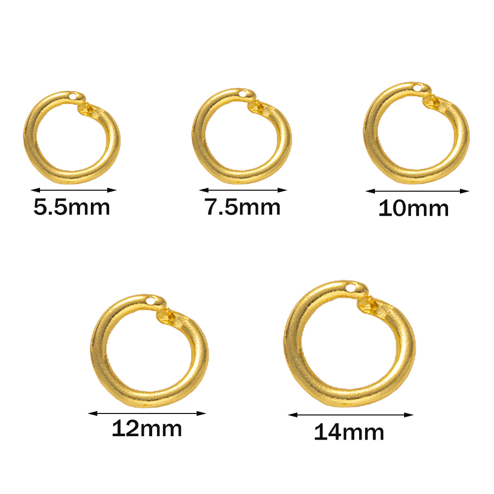 10pcs 18K Gold Plated Brass Lo - Jewelry Making Jump Rings ulasan dan harga