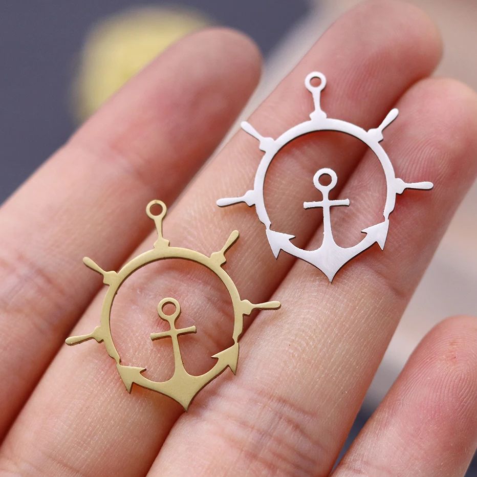 3pcs Compass Anchor Cross Stai - Jewelry Making Guide ulasan dan harga