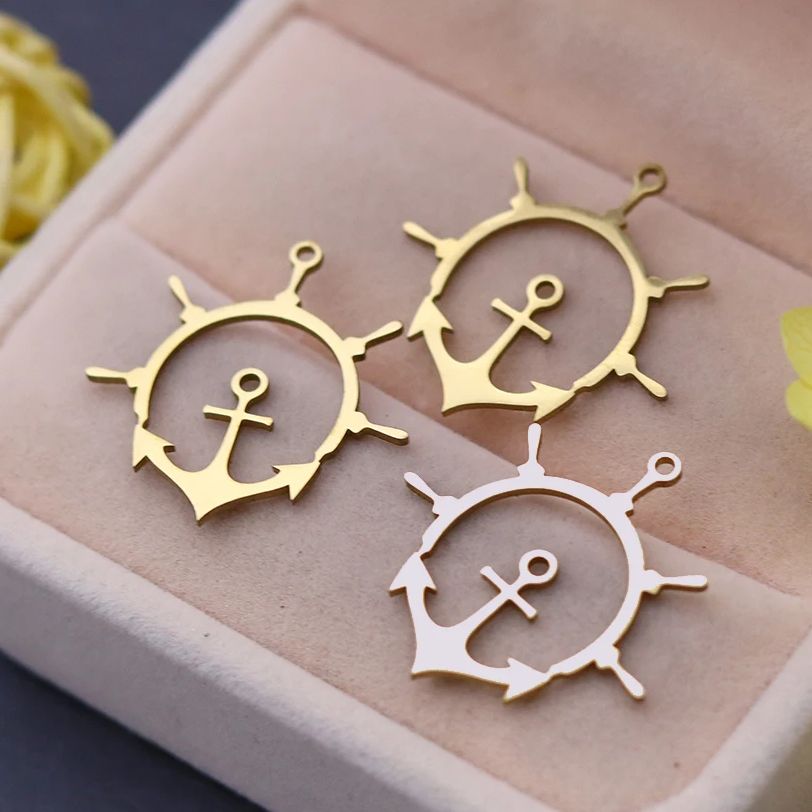 3pcs Compass Anchor Cross Stai - Jewelry Making Guide ulasan dan harga