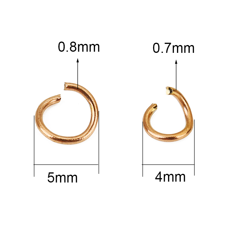 100pcs Rose Gold Plated Stainl - Jewelry Making Jump Rings ulasan dan harga