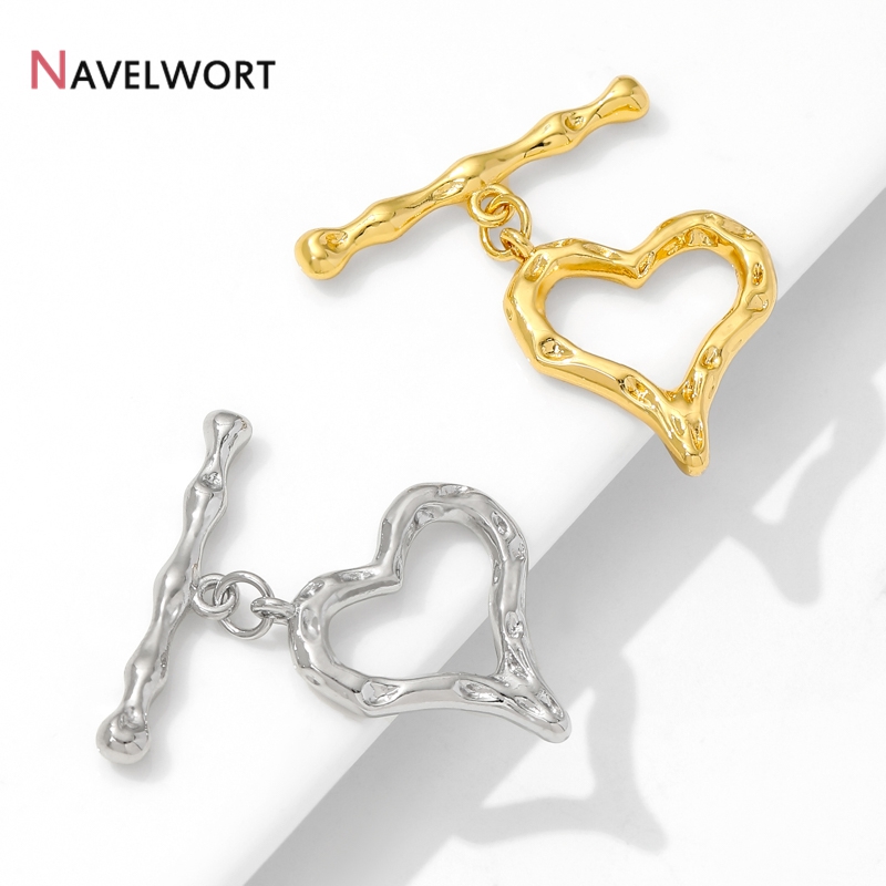 18K Gold Plated Heart Shape OT - Jewelry Making Brass ulasan dan harga