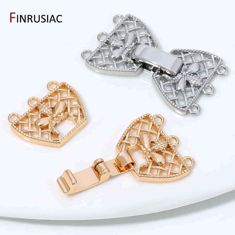 14K Gold Plated Brass 3-Row Pe - Jewelry Making Items ulasan dan harga