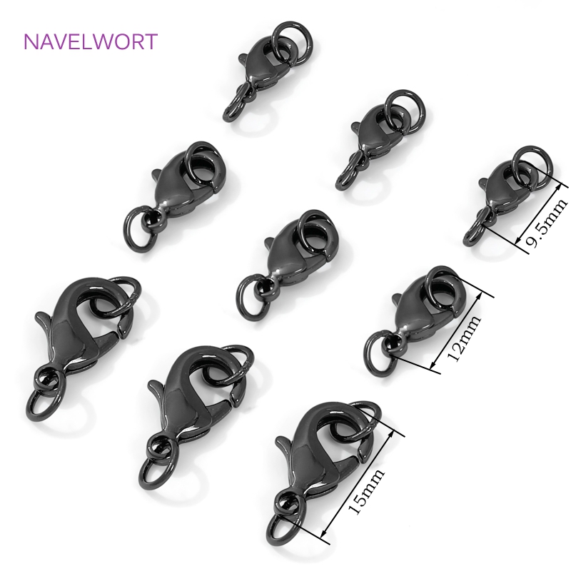Black Color Brass Lobster Clas - Jewelry Making Brass ulasan dan harga